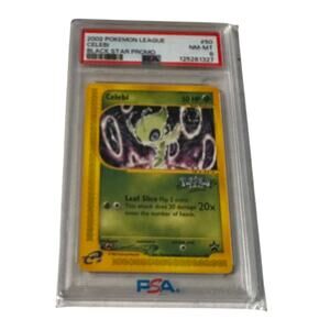 2002 PSA 8 Pokemon League Celebi Black Star Promo #50 Graded